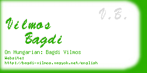 vilmos bagdi business card